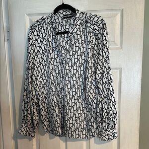 Black and White Patterned Women’s Shirt